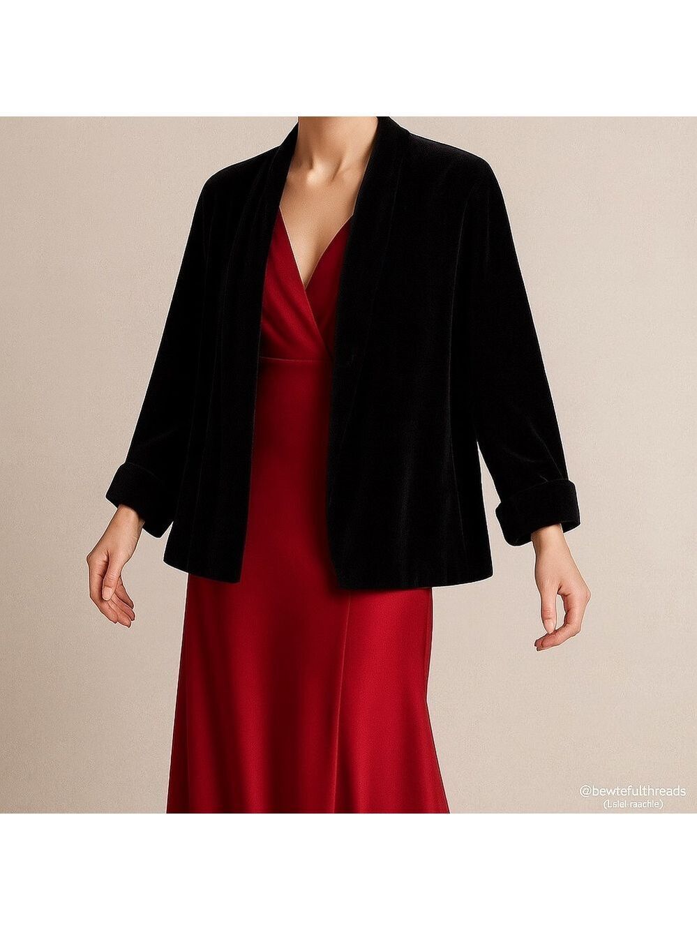 Collections L Black Velvet Swing Coat – Old Money Evening